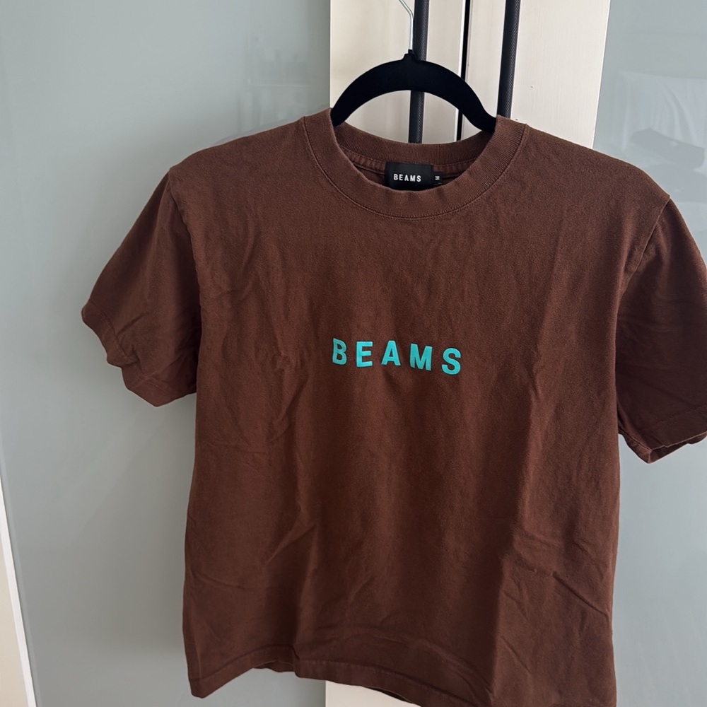 Beams Brown T-Shirt with Blue Logo